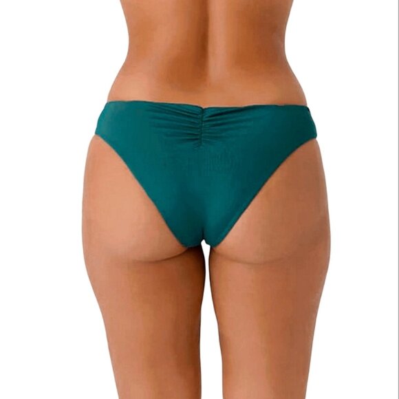O’Neill Saltwater Teal Triangle Bikini + Ruched Cheeky Bikini Bottom Set - Picture 5 of 10